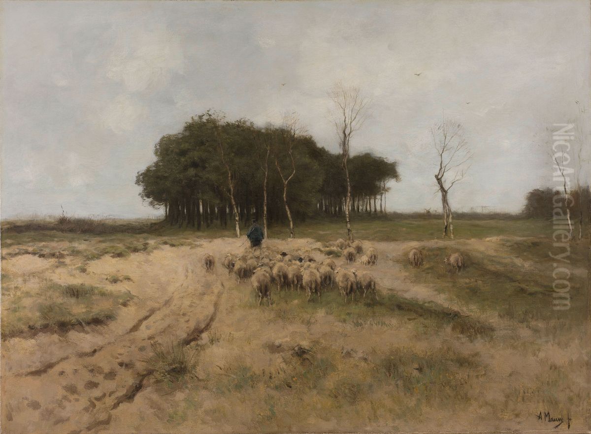 Heide bij Laren Oil Painting by Anton Mauve
