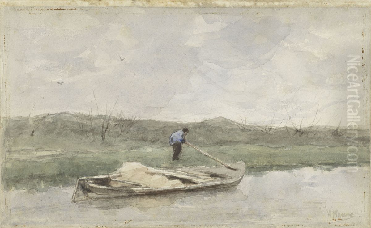 Zandschuit Oil Painting by Anton Mauve