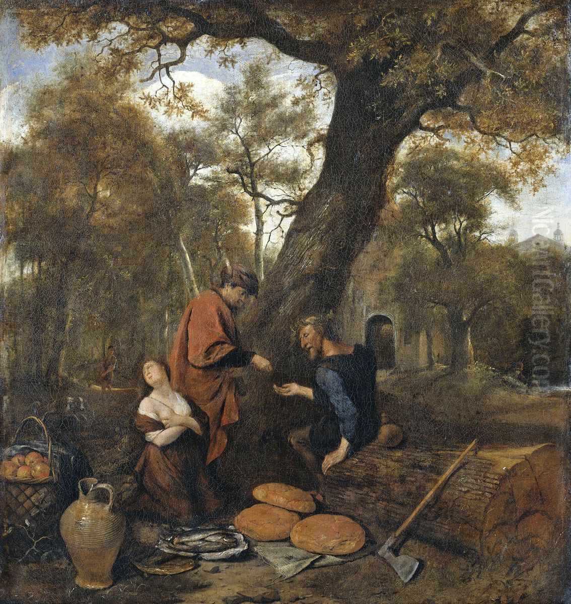 Erysichthon verkoopt zijn dochter Mestra Oil Painting by Jan Steen