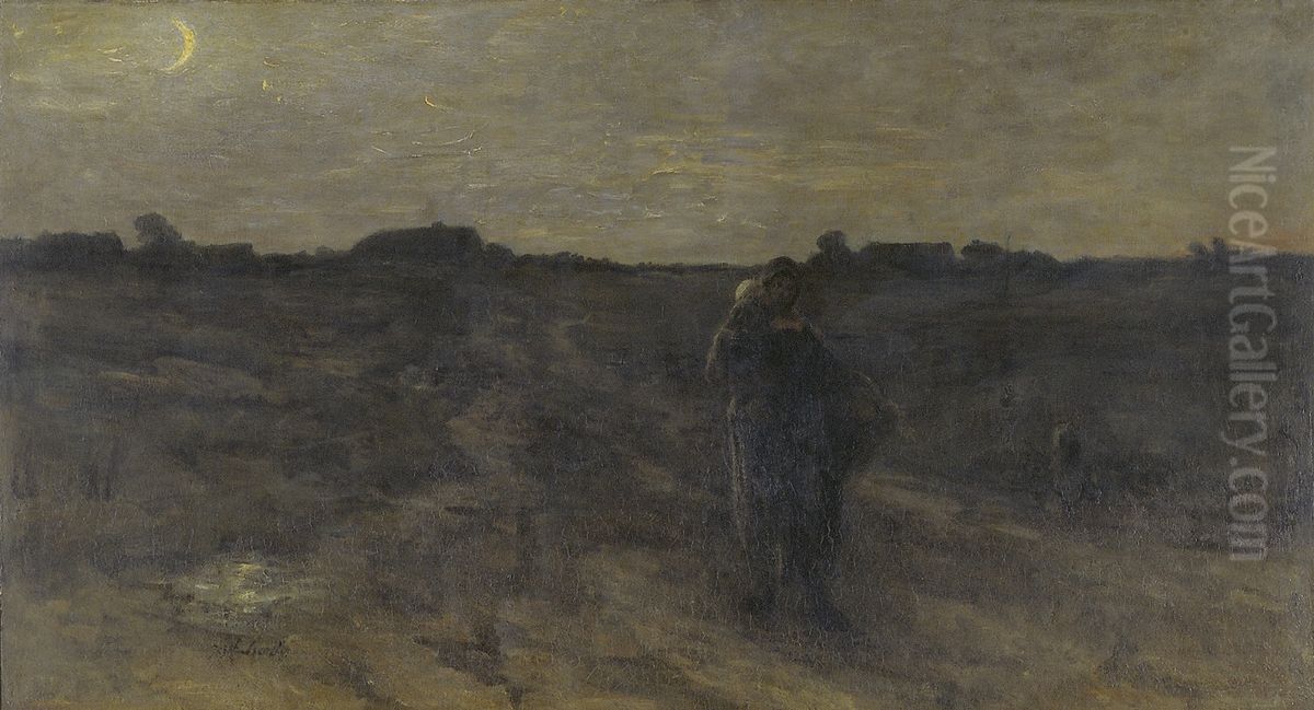 'After Dark' Oil Painting by Jozef Israels