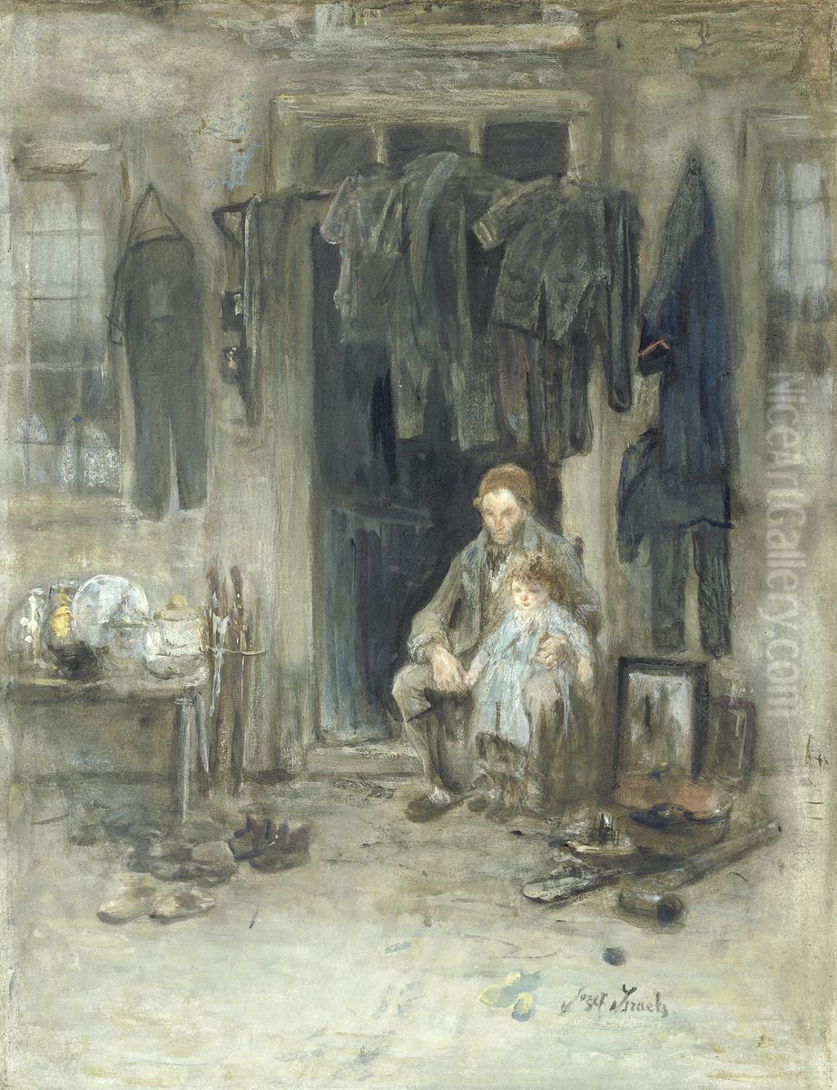 Son of the Old People Oil Painting by Jozef Israels