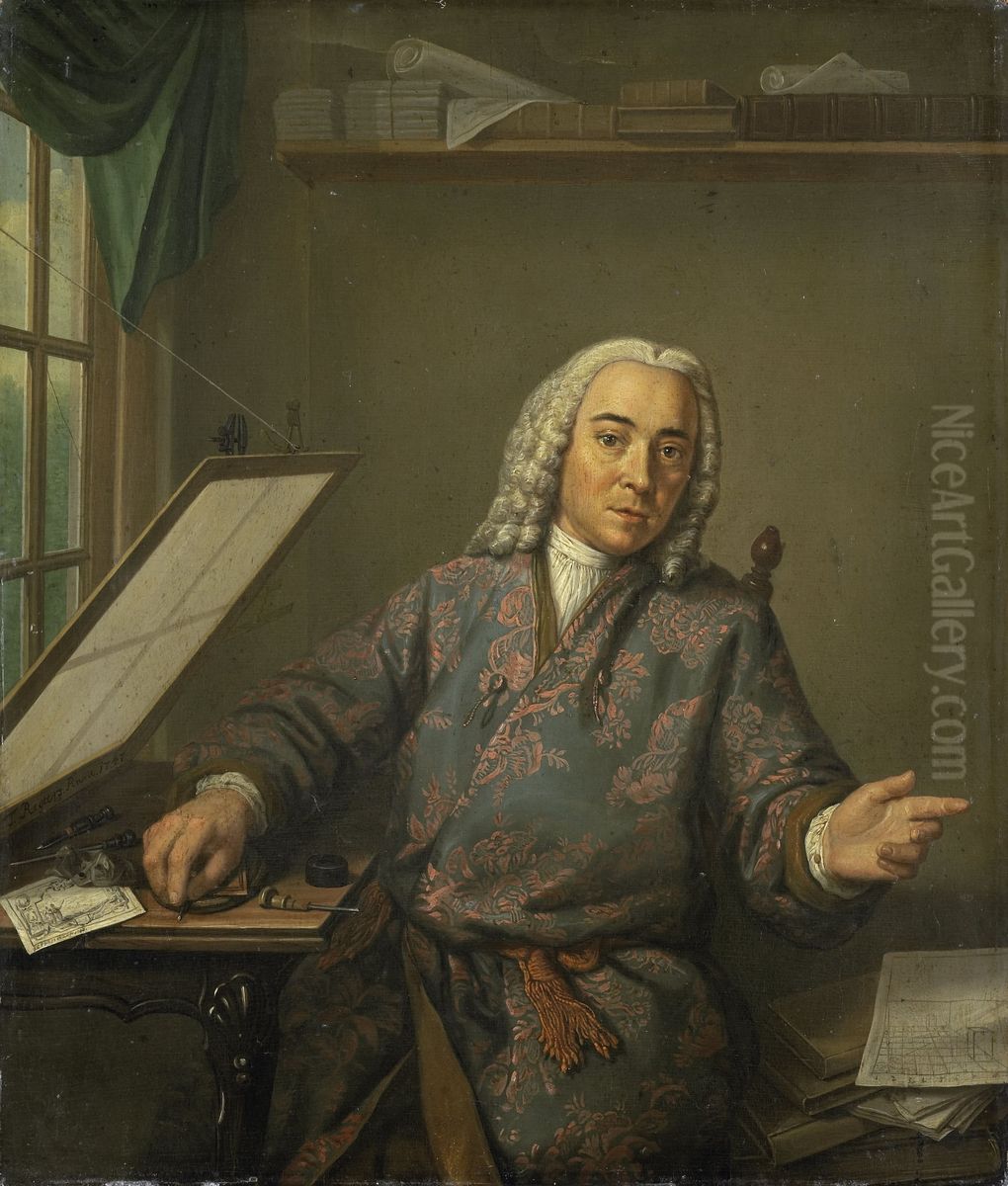 Portrait of the Engraver Jan Casper Philips Oil Painting by Tibout Regters