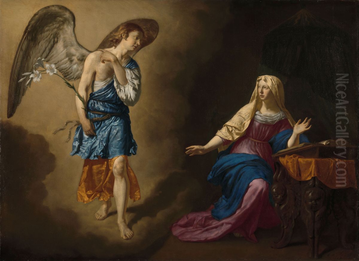 The Annunciation to the Virgin Oil Painting by Adriaen Van De Velde