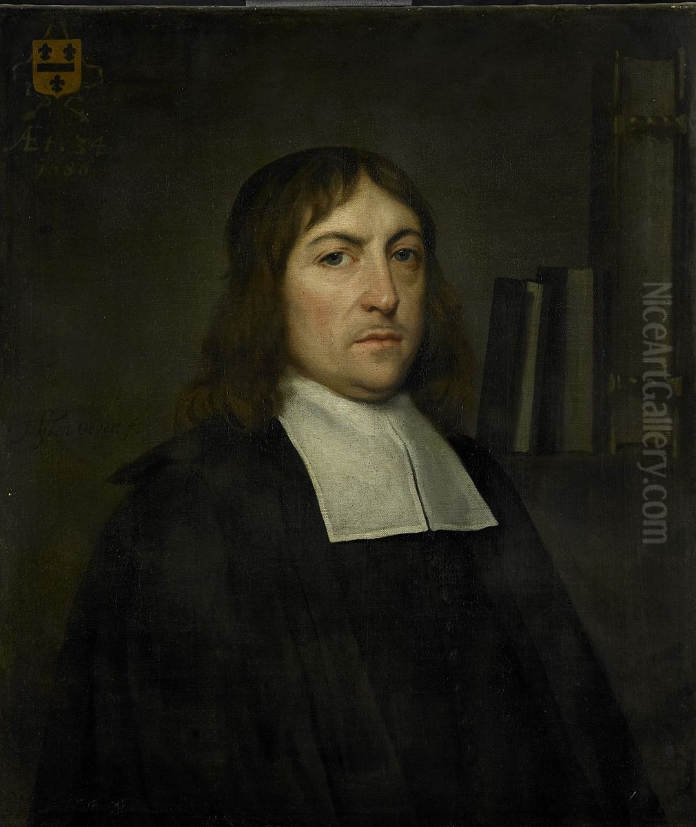 Barend Hakvoort (1652-1735). Boekverkoper, voorlezer en catechiseermeester te Zwolle Oil Painting by Hendrick ten Oever