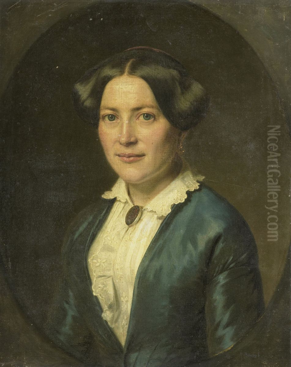 Portrait of Anna Charlotte Koppelaar (1821-1856) Oil Painting by unknown