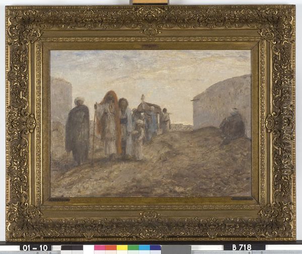 A Desert Funeral Oil Painting by Marius Bauer