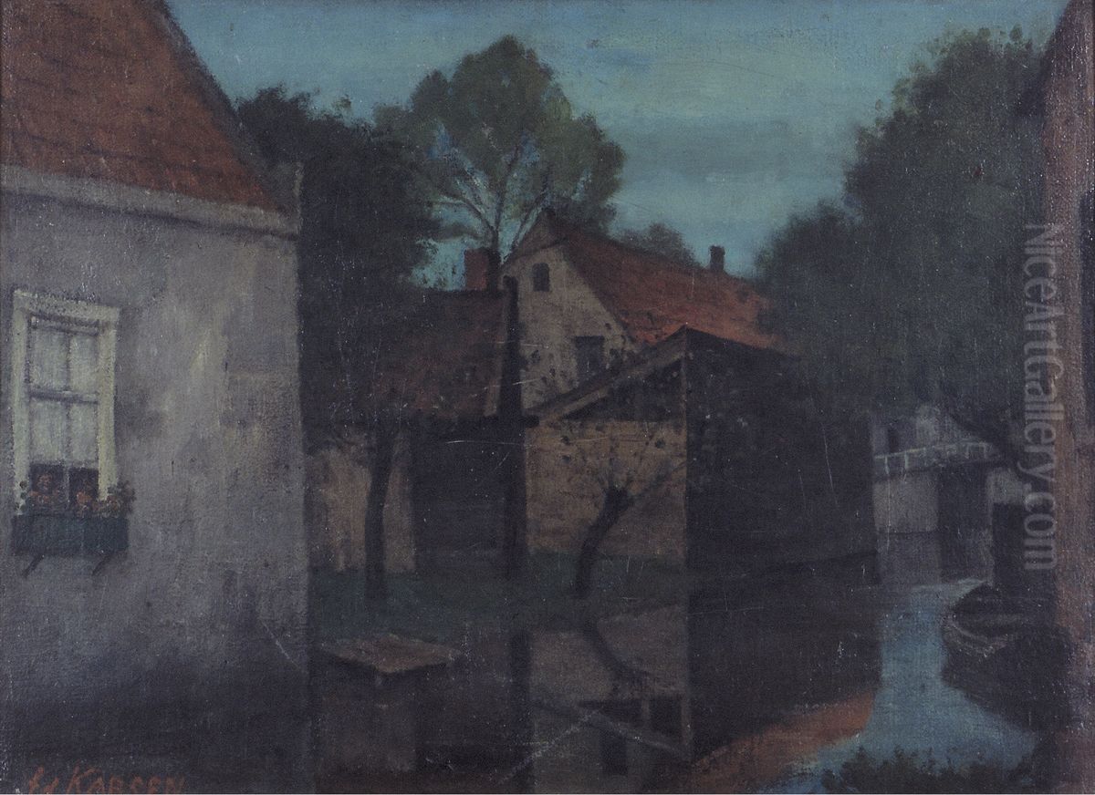 Backstreet Oil Painting by Eduard Karsen