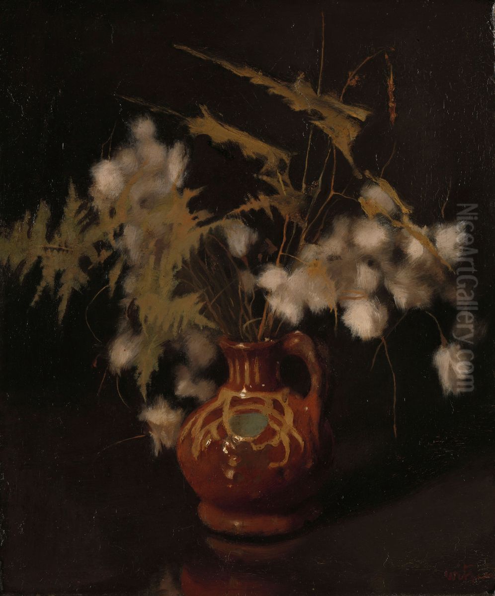 Kruikje met pluisbloemen Oil Painting by Willem Witsen