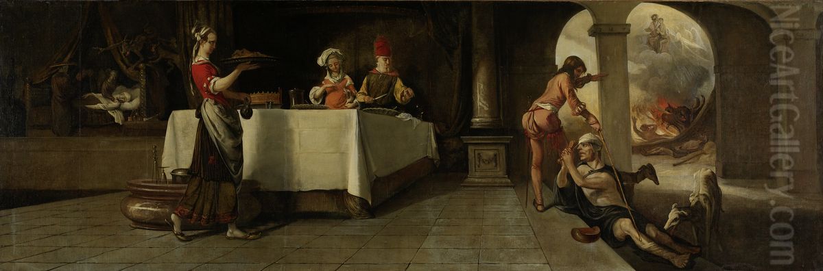 Lazarus and the Rich Man Oil Painting by Barent Fabritius