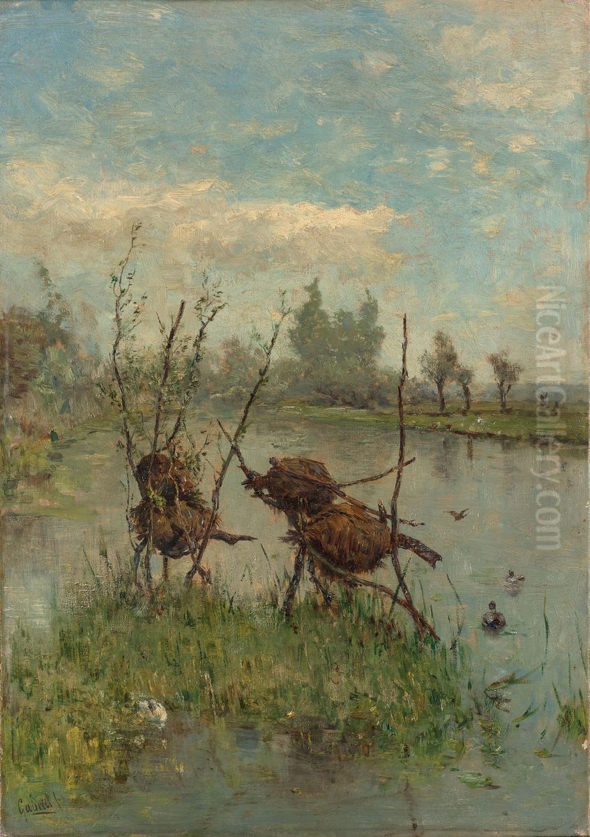 Eendennesten Oil Painting by Paul Joseph Constantine Gabriel