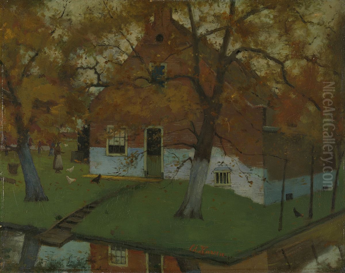 Noord-Hollandse boerderij Oil Painting by Eduard Karsen