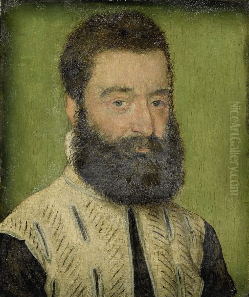 Portret van Barthelemy Aneau, hoofd van het College de la Trinite Oil Painting by Corneille De Lyon