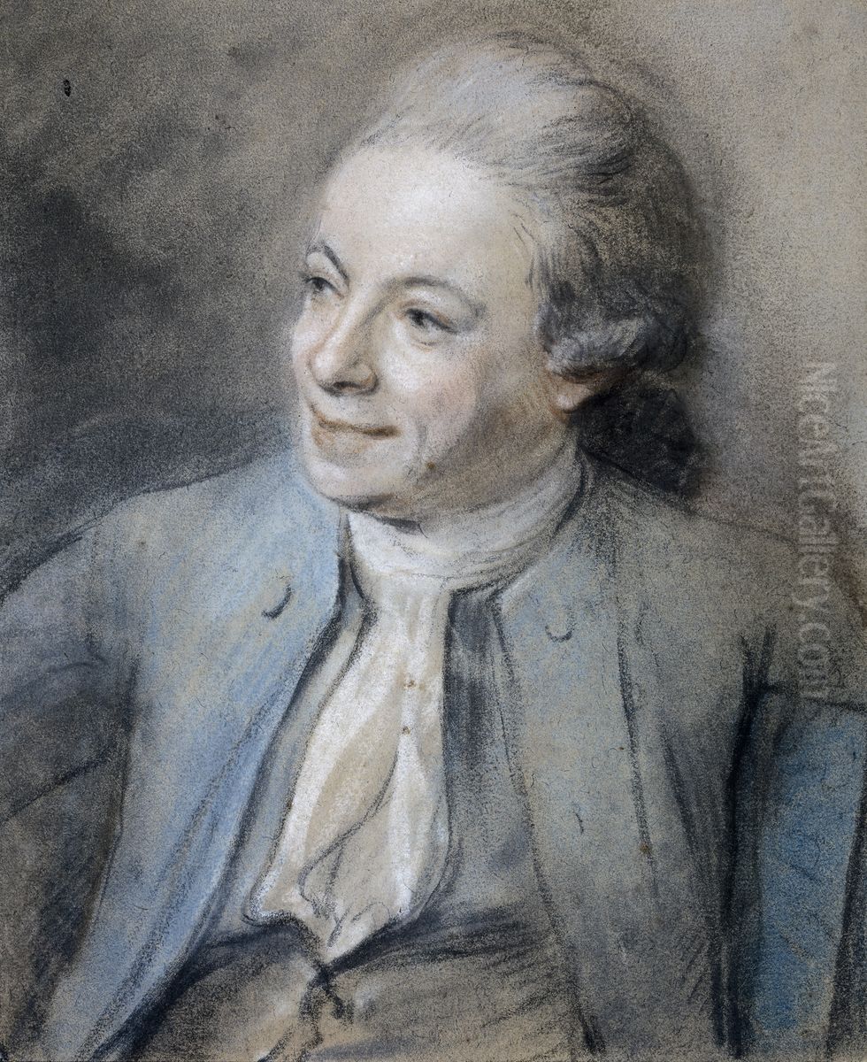 Portret van Dirk Versteegh, ten halven lijve, naar links Oil Painting by Jurriaen Andriessen