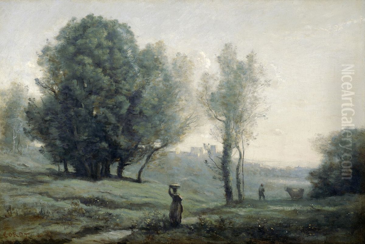 Paysage Oil Painting by Jean-Baptiste Camille Corot