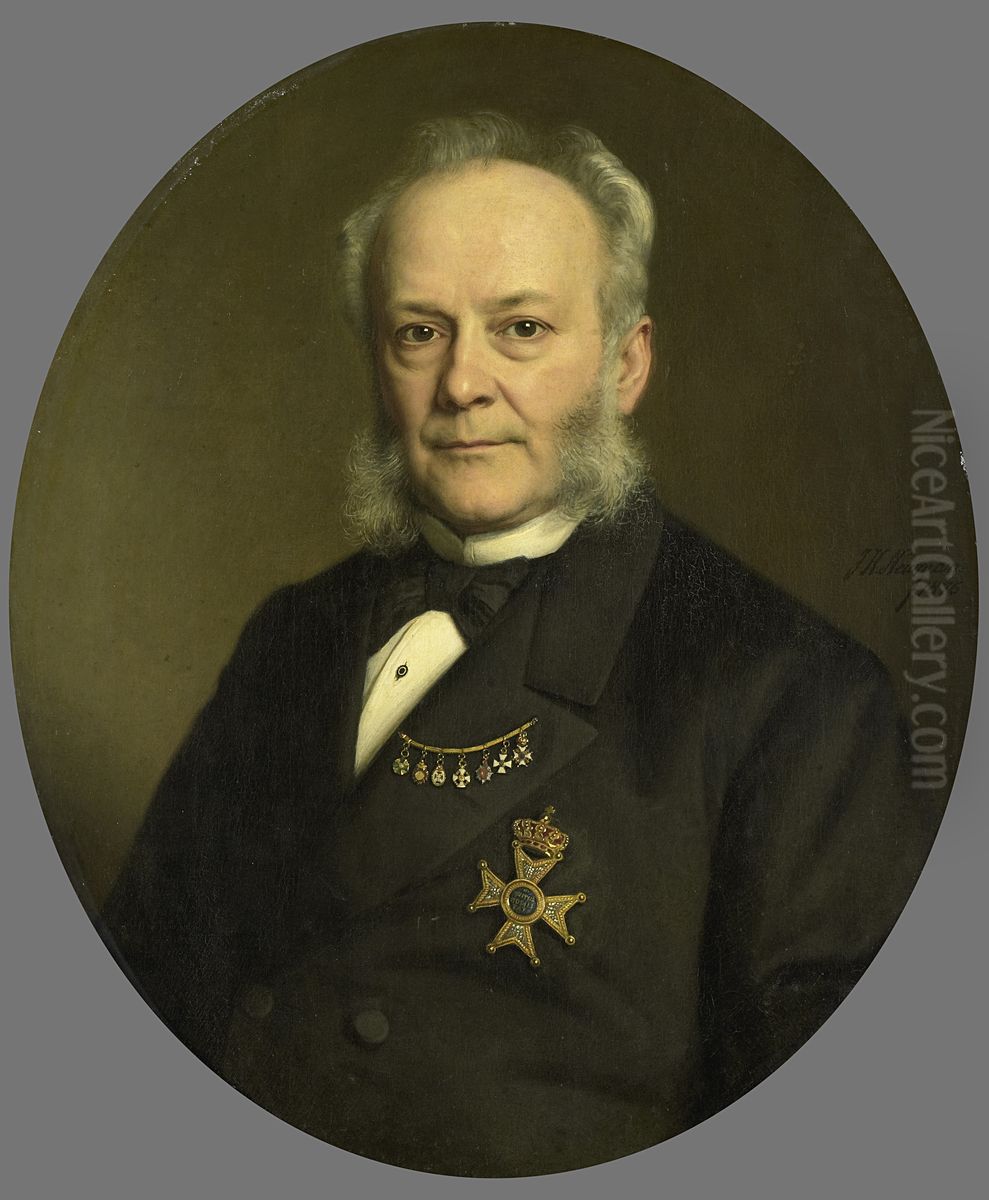 Pieter Mijer (1812-81). Gouverneur-generaal van Nederlands Oost Indie Oil Painting by Johan Heinrich Neuman