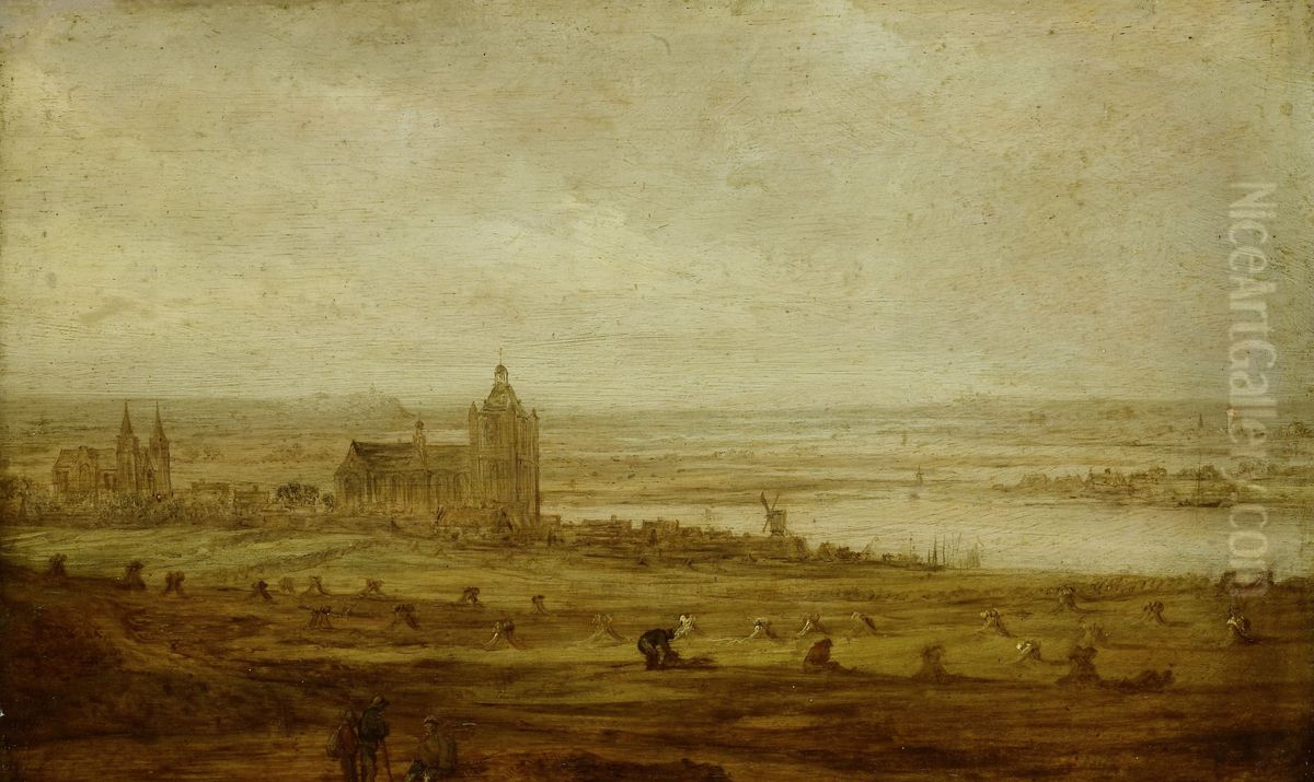 Gezicht op Arnhem Oil Painting by Jan van Goyen