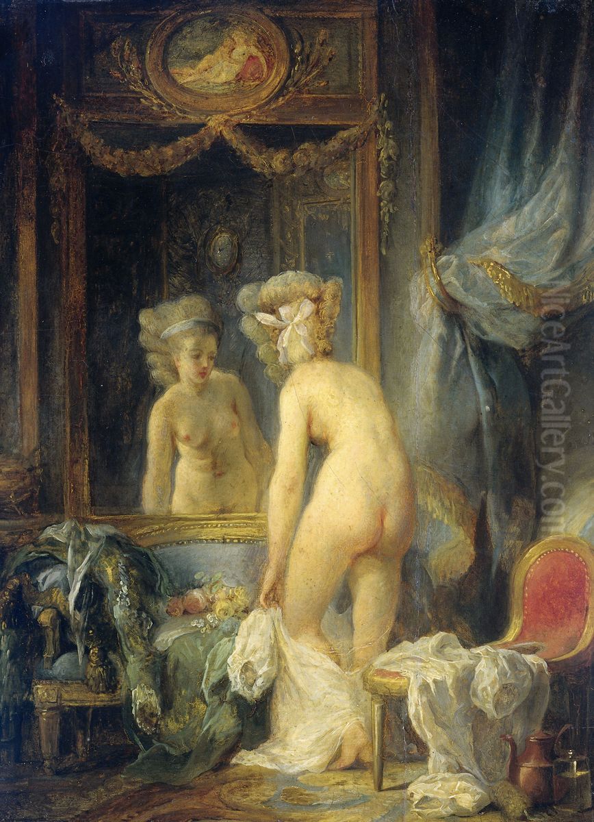 Morgentoilet Oil Painting by Jean-Frederic Schall