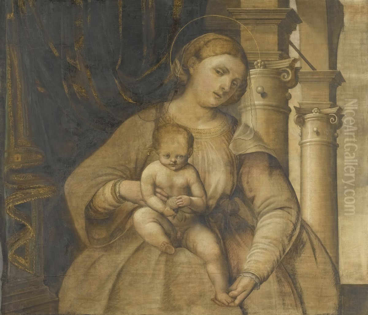 Maria and Child Oil Painting by Il Pordenone