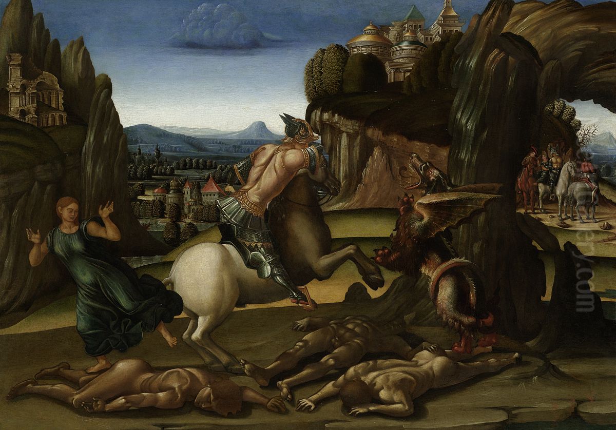 Saint George and the Dragon Oil Painting by Luca Signorelli