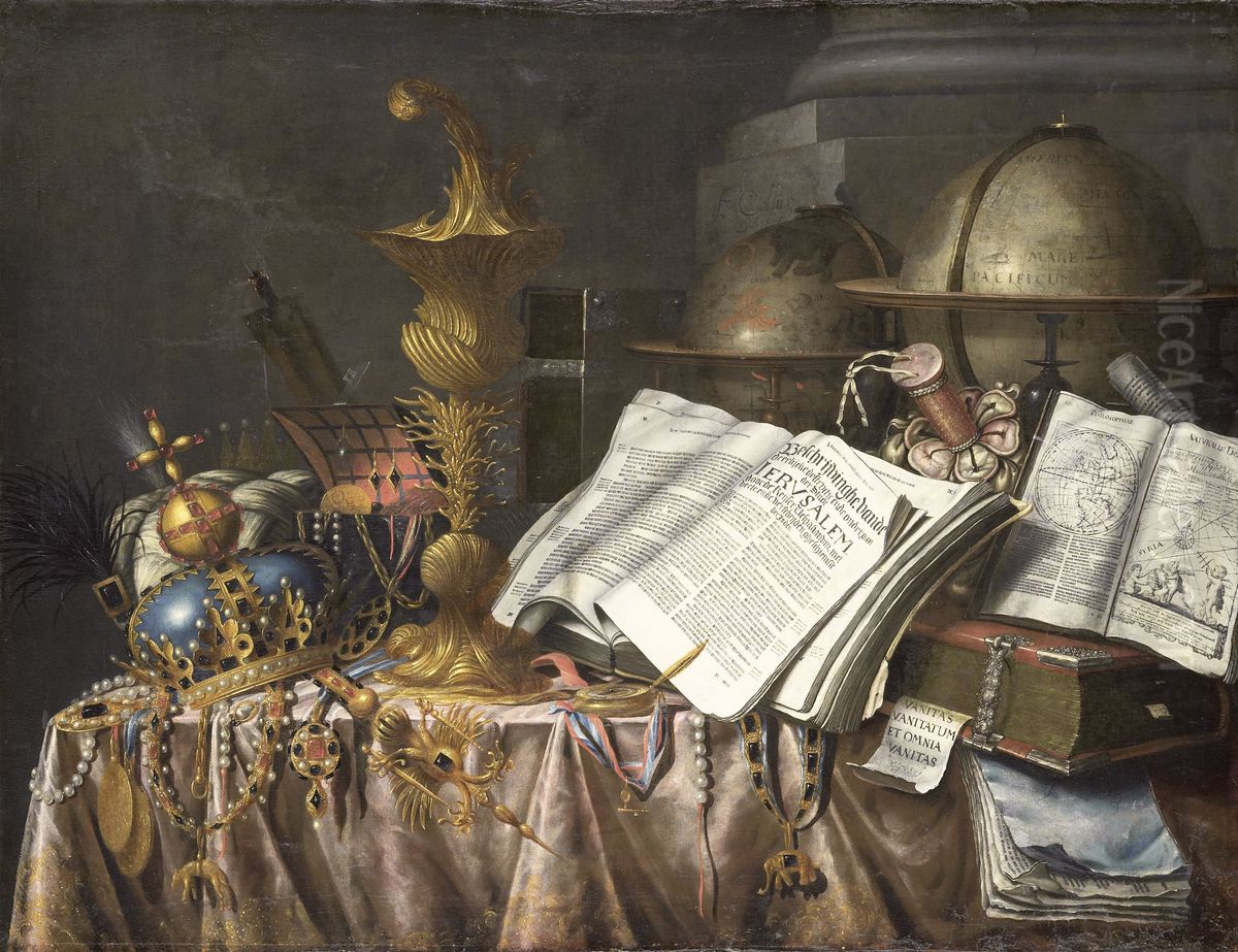 Vanitas stilleven Oil Painting by Evert Collier