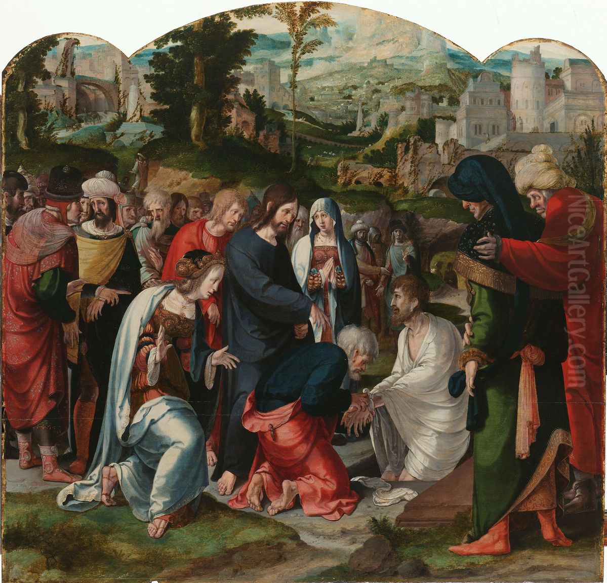 The Raising of Lazarus Oil Painting by Aertgen van Leyden