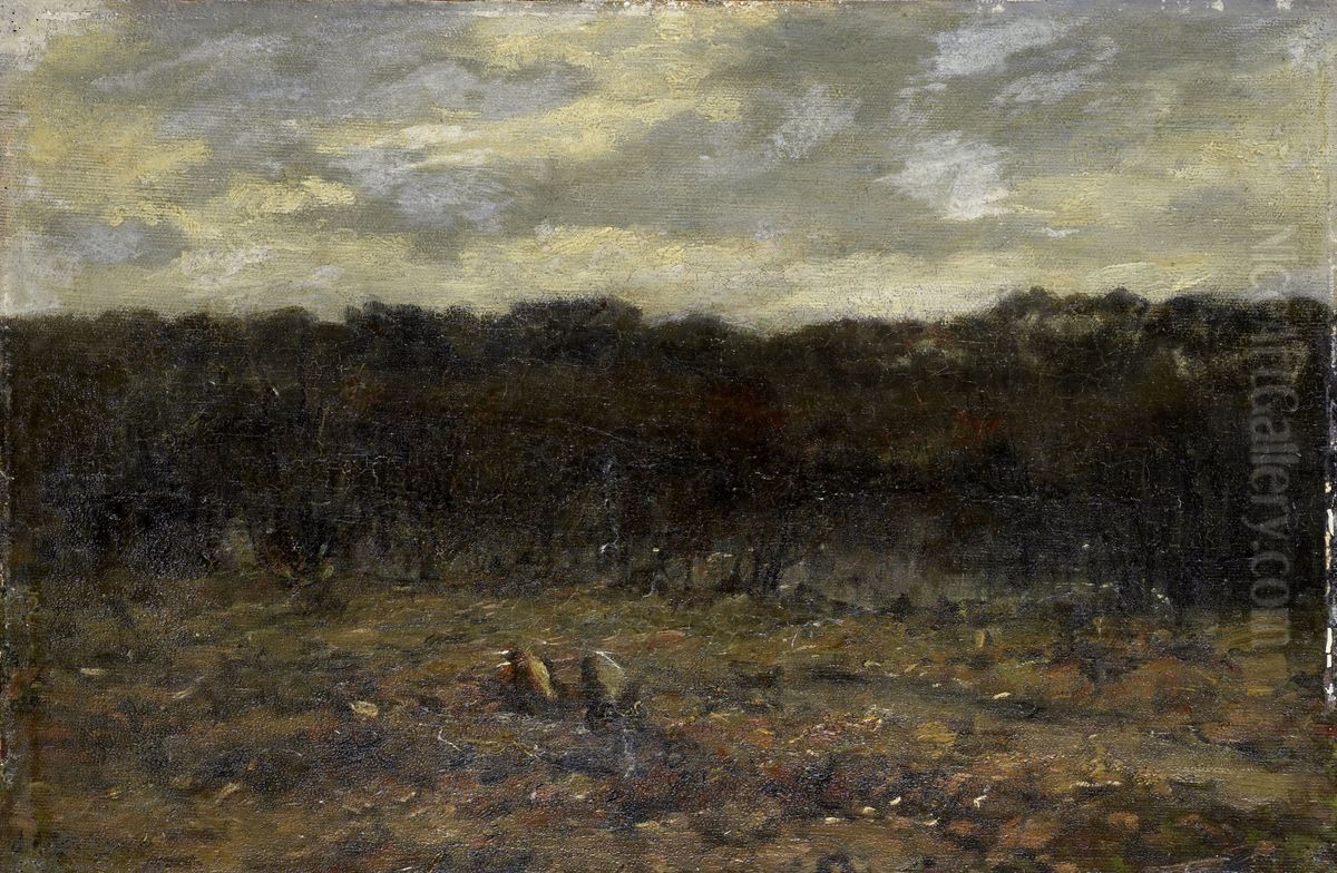 Vennetje op de heide Oil Painting by Jan Adam Zandleven