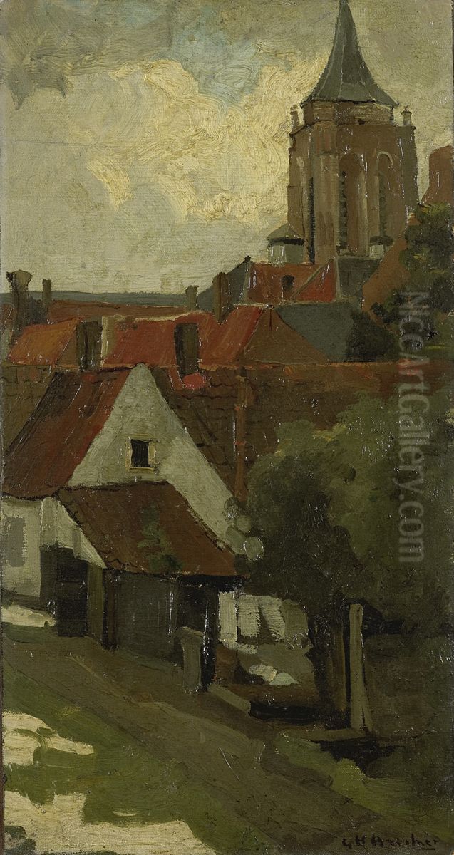 The Tower of Gorkum Oil Painting by George Hendrik Breitner