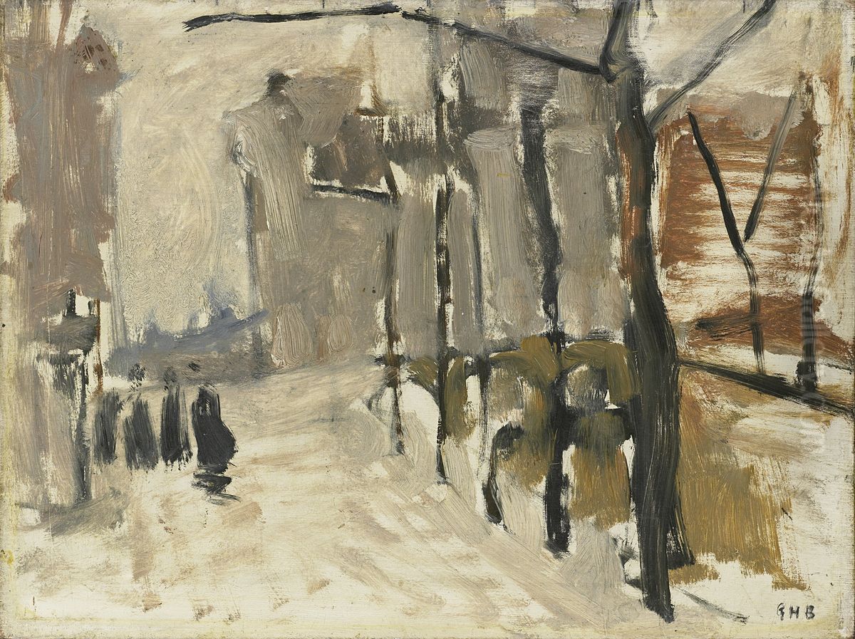 View in the Hague (?) Oil Painting by George Hendrik Breitner