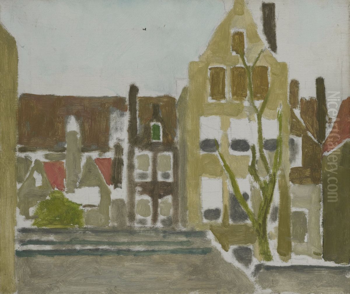 Groep huizen Oil Painting by George Hendrik Breitner