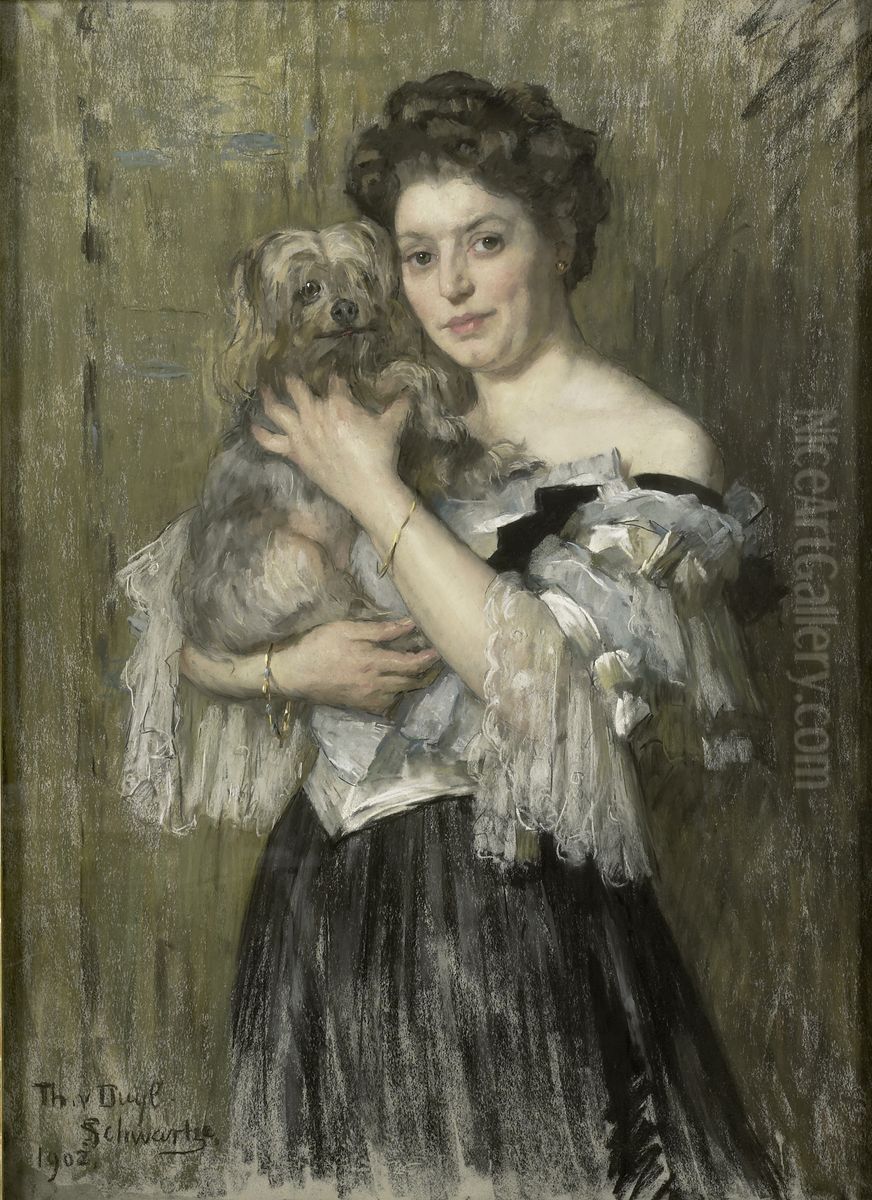 Maria Catharina Josephine Jordan (1866-1948). Echtgenote van de schilder George Hendrik Breitner Oil Painting by Therese Schwartze