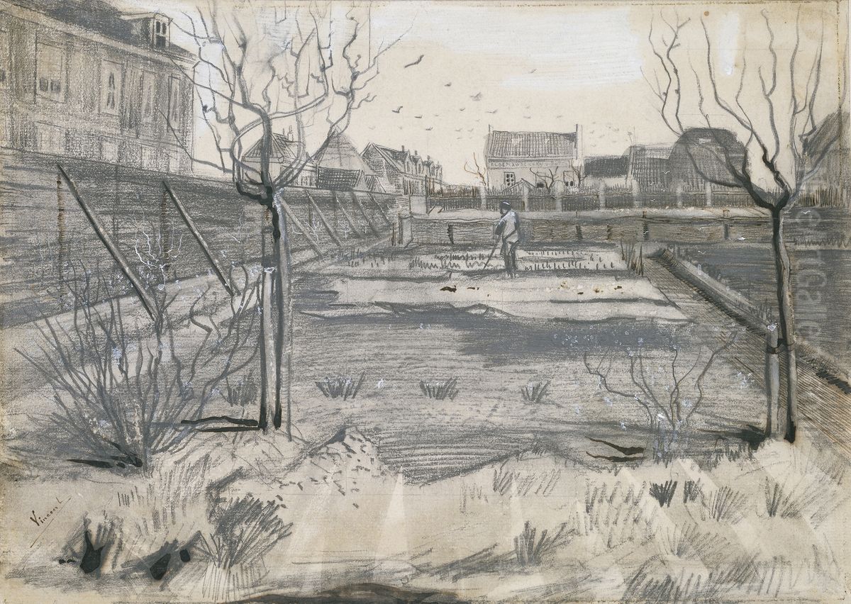 Bloemkwekerij van Pierre van de Putte aan de Schenkweg te Den Haag Oil Painting by Vincent Van Gogh