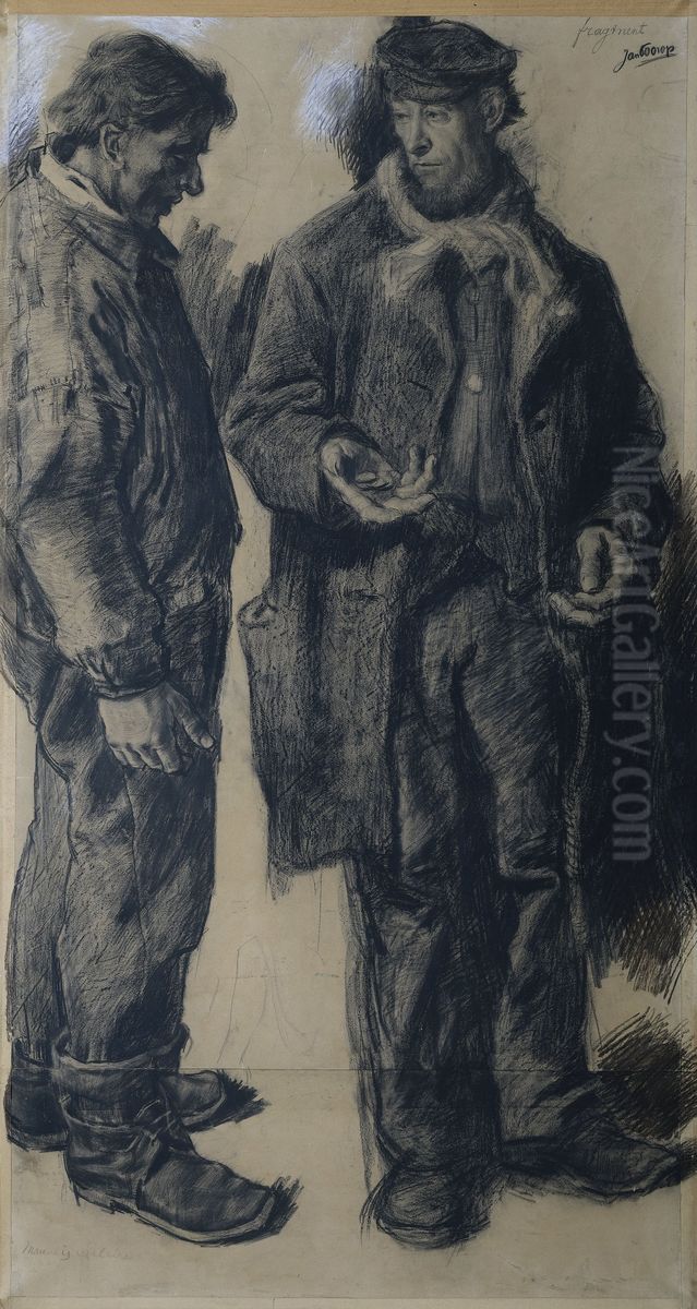 Twee werklieden Oil Painting by Jan Toorop