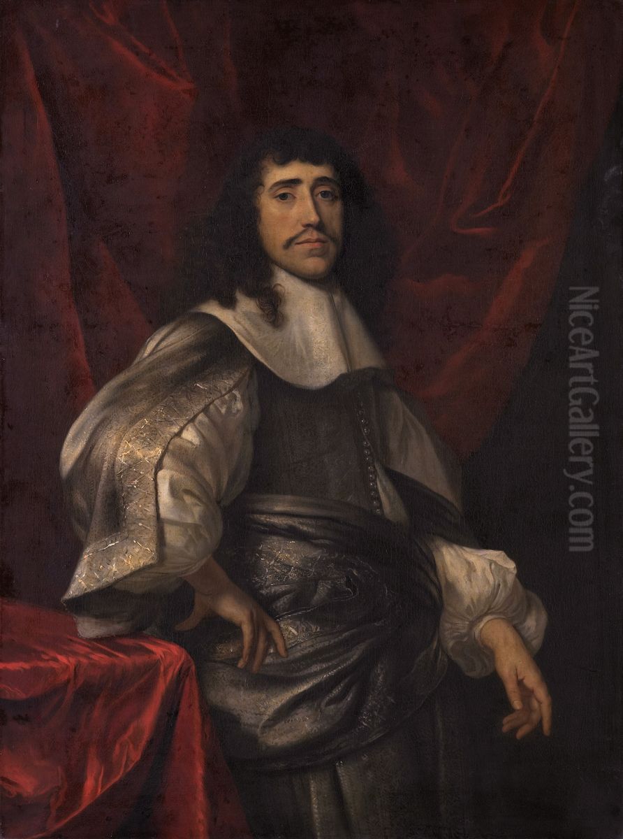 Portrait of a man, thought to be Christoffel van Gangelt Oil Painting by Jacob van Loo