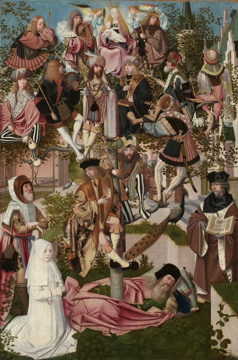 The Tree of Jesse Oil Painting by Geertgen tot Sint Jans