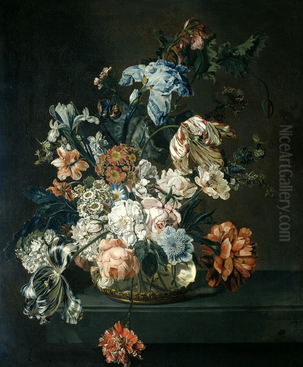 Flower still life Oil Painting by Cornelia van der Mijn