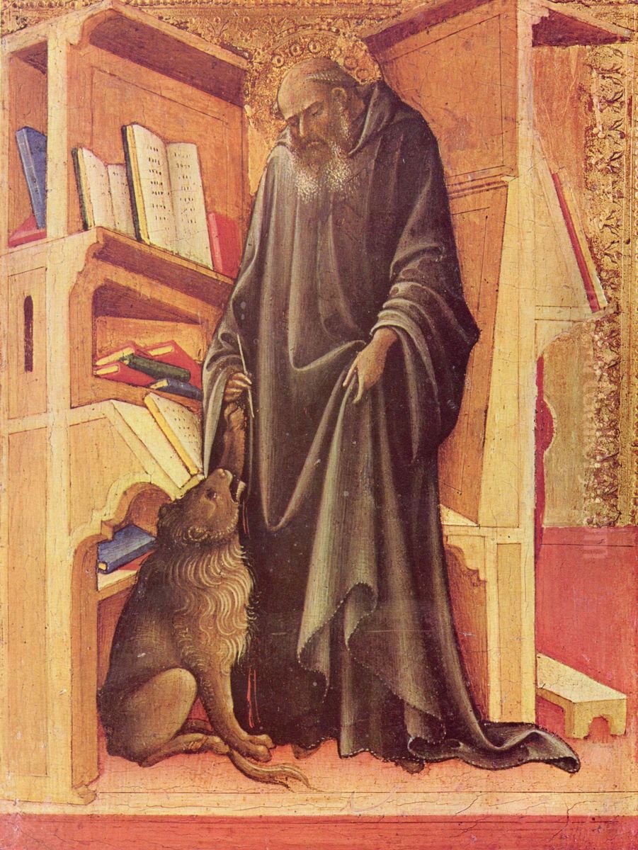 Saint Jerome in His Study. Oil Painting by Lorenzo Monaco