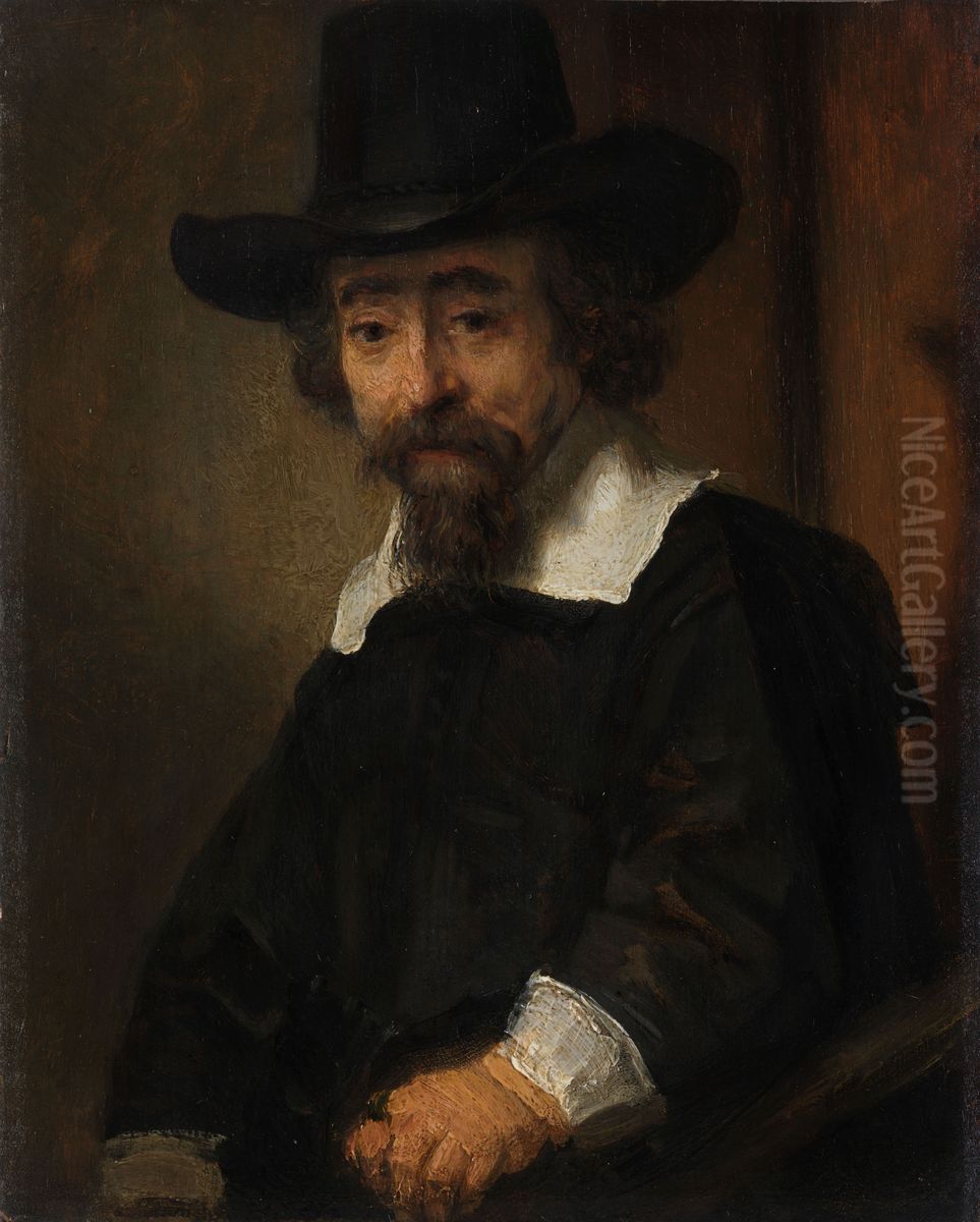 Bildnis des Ephraim Bonus Oil Painting by Rembrandt