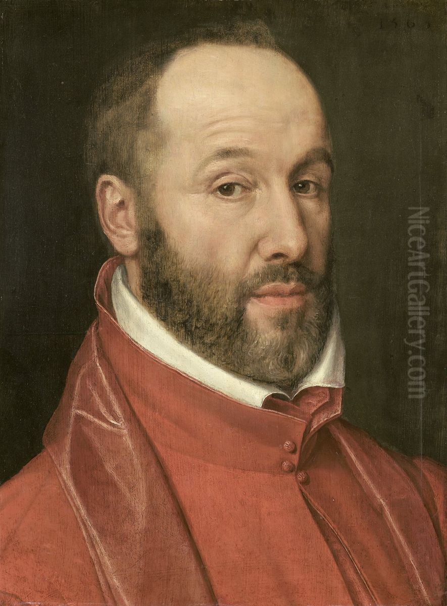 Portrait of Antoine Perrenot, Cardinal de Granvelle, Minister to Charles V and Philip II Oil Painting by unknown