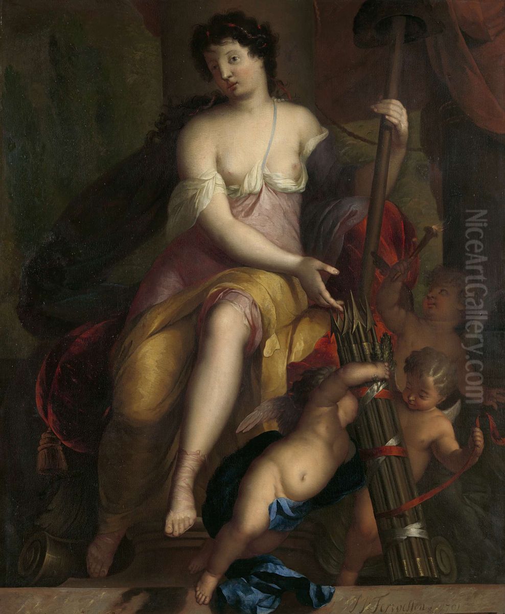 Allegorie op de vrijheid Oil Painting by Mattheus Terwesten