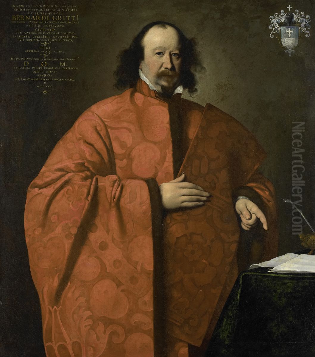 Bernardo Gritti, Proprefect of Bergamo Oil Painting by Carlo Ceresa