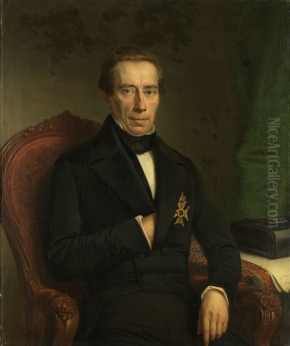 Johan Rudolf Thorbecke (1796-1872). Minister van Staat en minister van binnenlandse zaken Oil Painting by Johan Heinrich Neuman