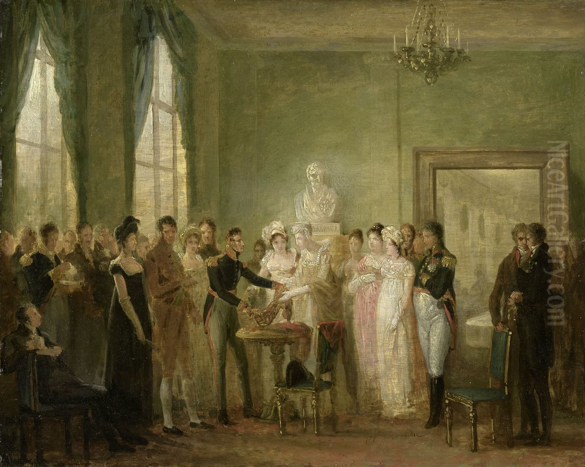 Historische voorstelling Oil Painting by Mattheus Ignatius van Bree