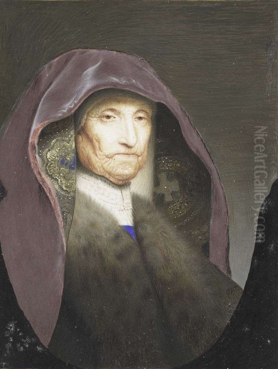 Portret van een oude vrouw, zogenaamd Rembrandts moeder Oil Painting by Jan Lievens