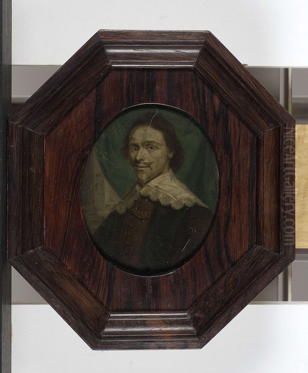 Dirck Graswinckel (1600-66). Rechtsgeleerde en letterkundige Oil Painting by Arnoud Van Halen