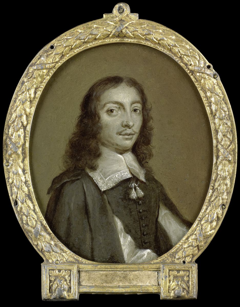 Frans Godin (ca.1628-61). Dichter te Brussel Oil Painting by Jan Maurits Quinkhard