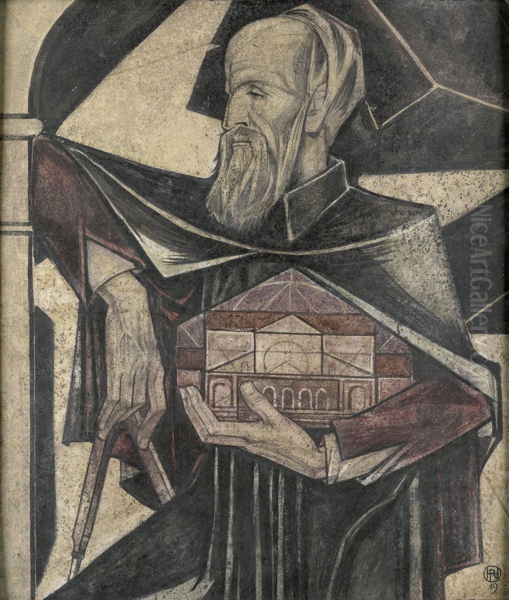 De bouwmeester (1919) Oil Painting by Richard Roland Holst