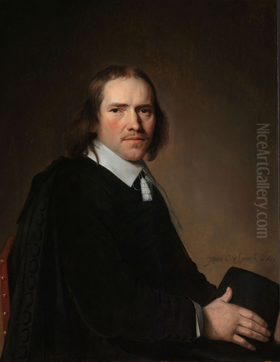 Portret van Dirck, Johannes of Jacobus Wallis Oil Painting by Johannes Cornelisz Verspronck