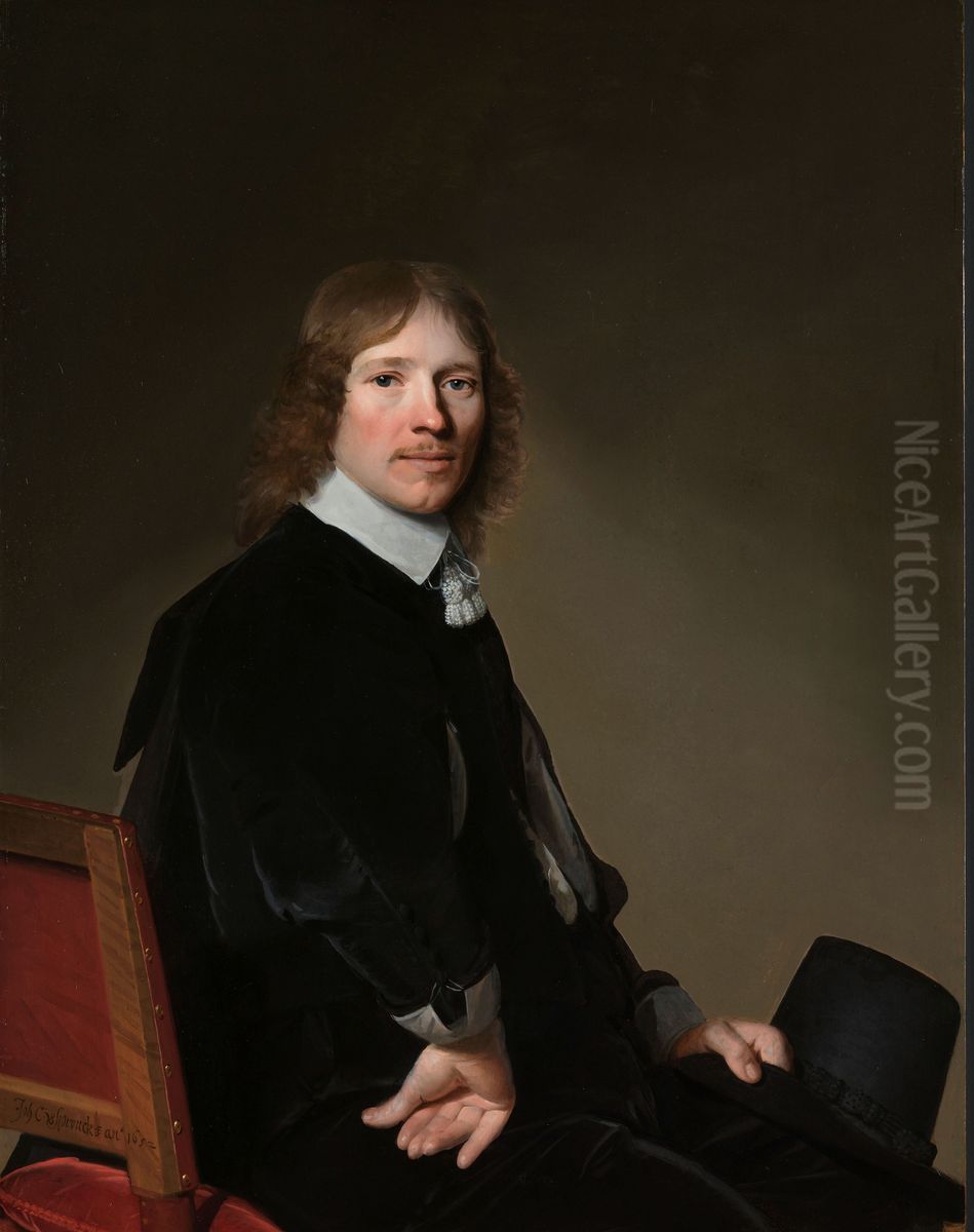 Portret van Eduard Wallis Oil Painting by Johannes Cornelisz Verspronck