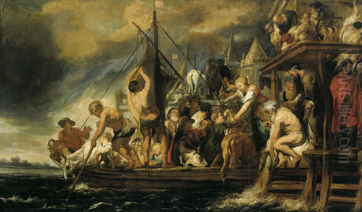 The Miracle of the Obol in the Mouth of the Fish Oil Painting by Jacob Jordaens