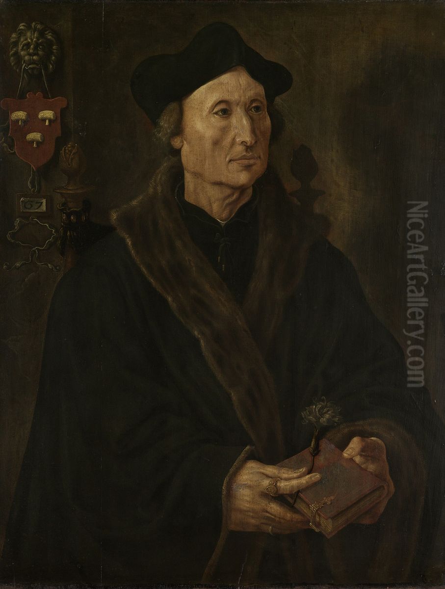 Portret van Johannes Colmannus (1471-1538) Oil Painting by Maarten Van Heemskerck